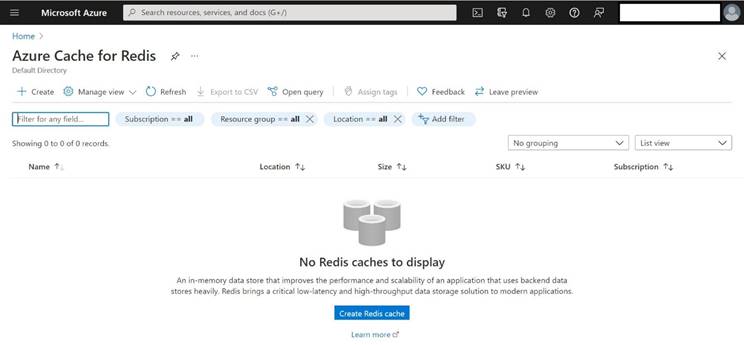 Using Azure Cache for Redis